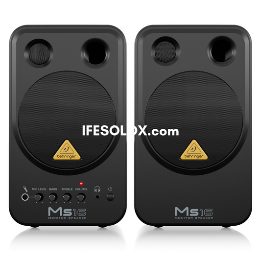 Behringer MS16 4" High Performance Dual (2-Way) Powered Studio Monitors - Brand New