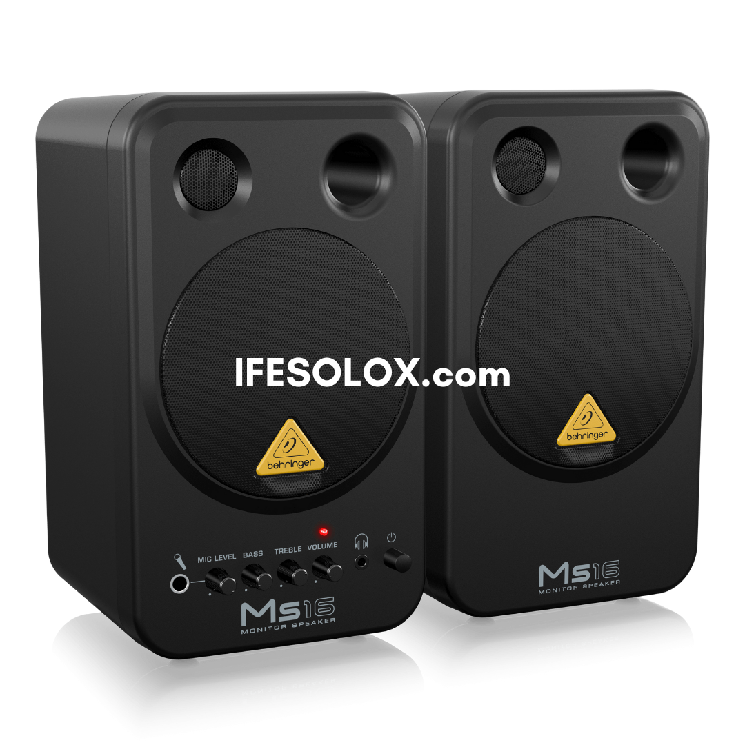 Behringer MS16 4" High Performance Dual (2-Way) Powered Studio Monitors - Brand New