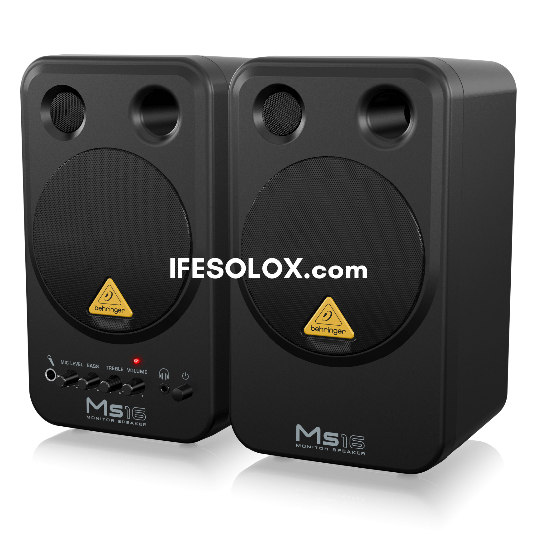 Behringer MS16 4" High Performance Dual (2-Way) Powered Studio Monitors - Brand New