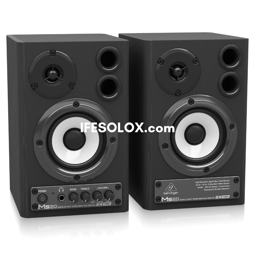 Behringer MS20 3.6" High Performance Dual (2-Way) Powered Near Field Studio Monitors - Brand New