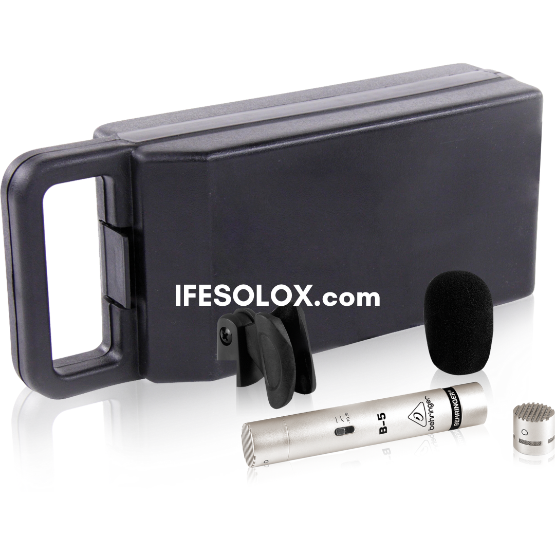 Behringer B-5 Gold-Sputtered Single Diaphragm Studio Condenser Microphone with 2 Interchangeable Capsules - Brand New