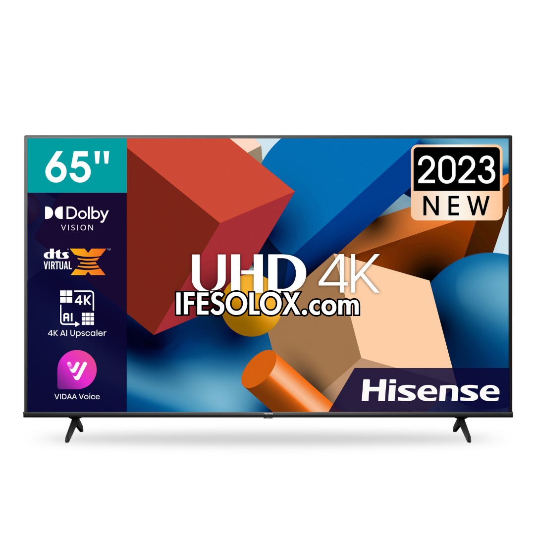 Hisense 65 Inch 65A6K VIDAA Smart 4K UHD 2023 Frameless TV (WiFi, Miracast, AirPlay, Bluetooth) - Foreign Used