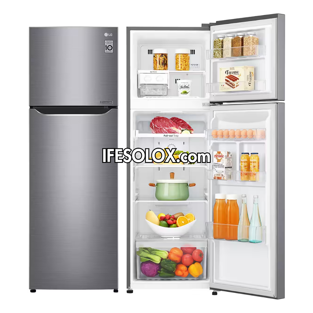 LG GN-G272SLCB 279L Top-Freezer Double Door Refrigerator + 2 Years Warranty - Brand New
