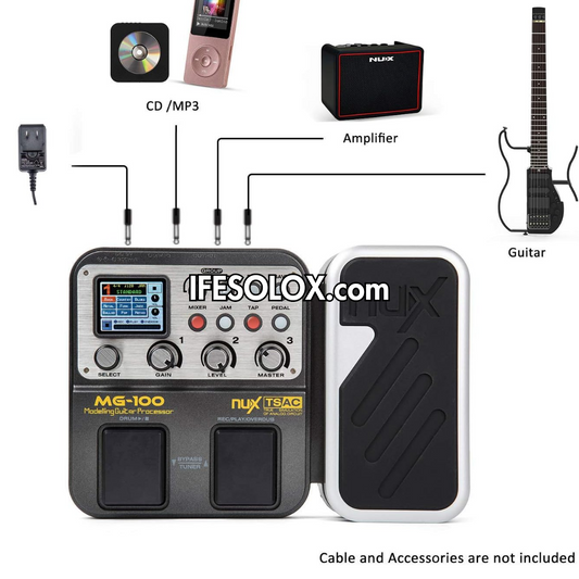 NUX MG-100 Guitar Multi-Effects Pedal Processor with 8 Effects Module - Brand New