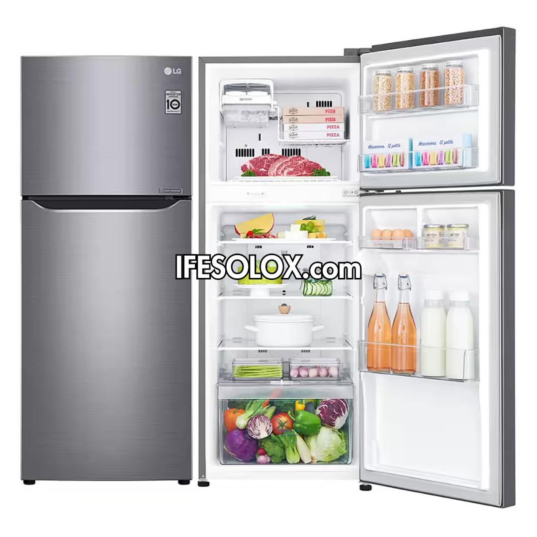 LG GL-C252SLBB 260L Smart Inverter Top-Freezer Double Door Refrigerator + 2 Years Warranty - Brand New
