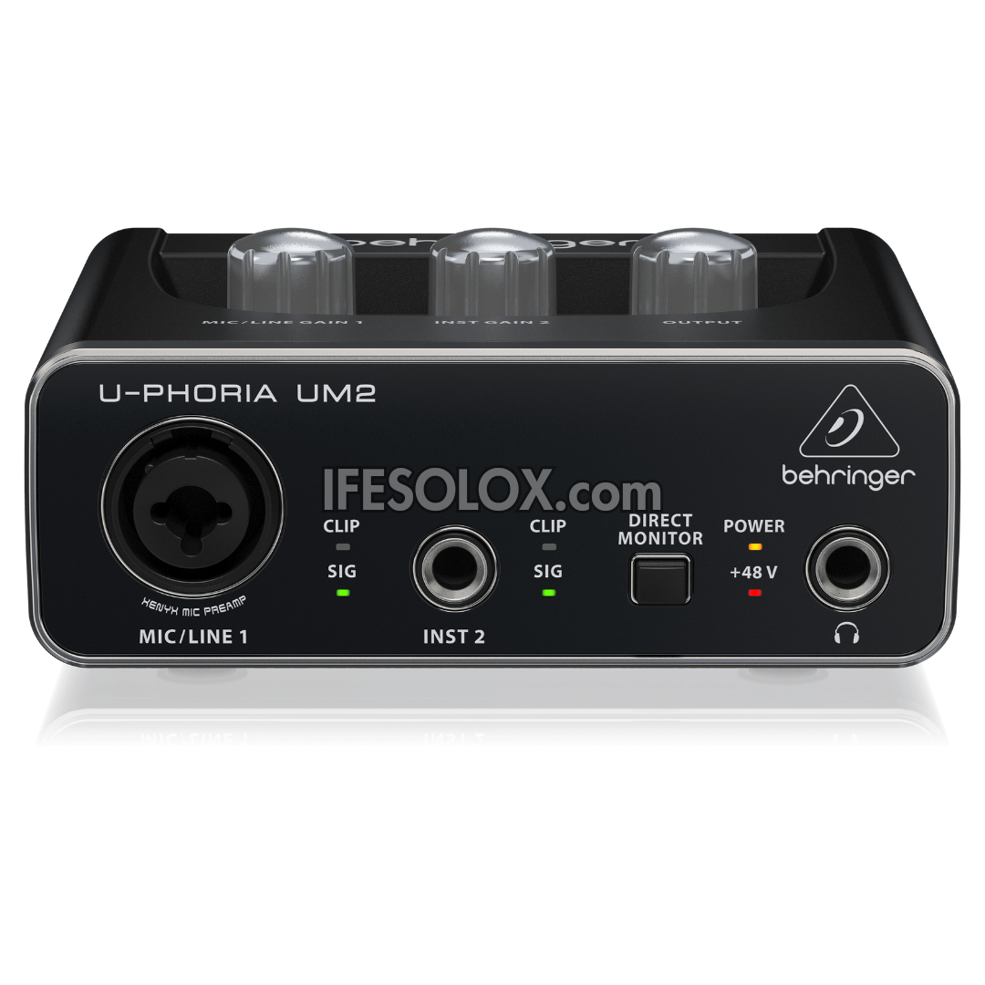 Behringer U-PHORIA Studio Recording Bundle with Audio Interface, Microphone, Cables & Headphones - Brand New