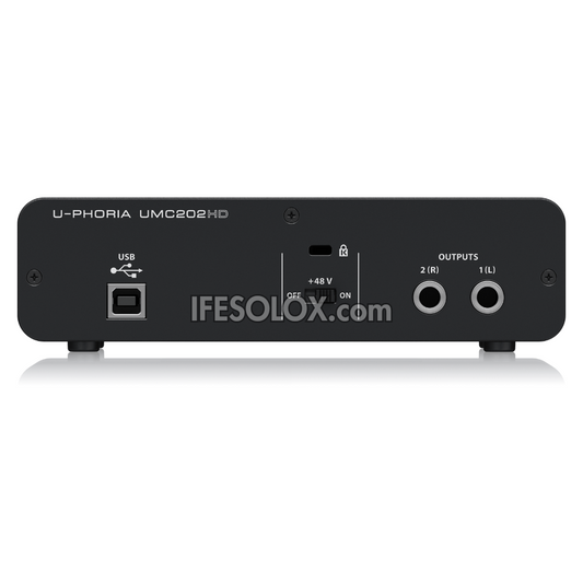 Behringer U-PHORIA UMC202HD 2x2 USB Audio Interface with Midas Mic Preamplifier - Brand New