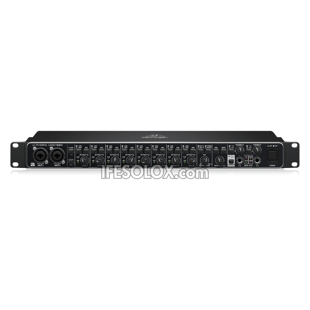 Behringer U-PHORIA UMC1820 18x20 USB Audio Interface with Midas Mic Preamplifier for Producers - Brand New