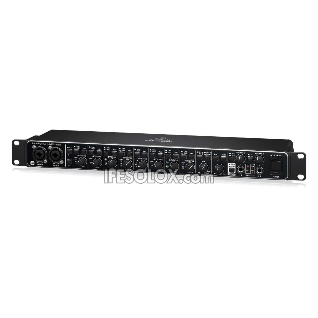 Behringer U-PHORIA UMC1820 18x20 USB Audio Interface with Midas Mic Preamplifier for Producers - Brand New