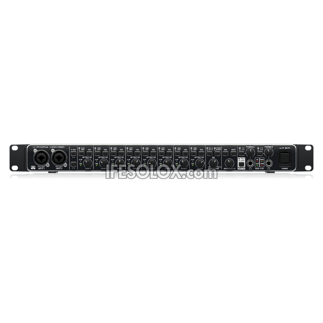 Behringer U-PHORIA UMC1820 18x20 USB Audio Interface with Midas Mic Preamplifier for Producers - Brand New