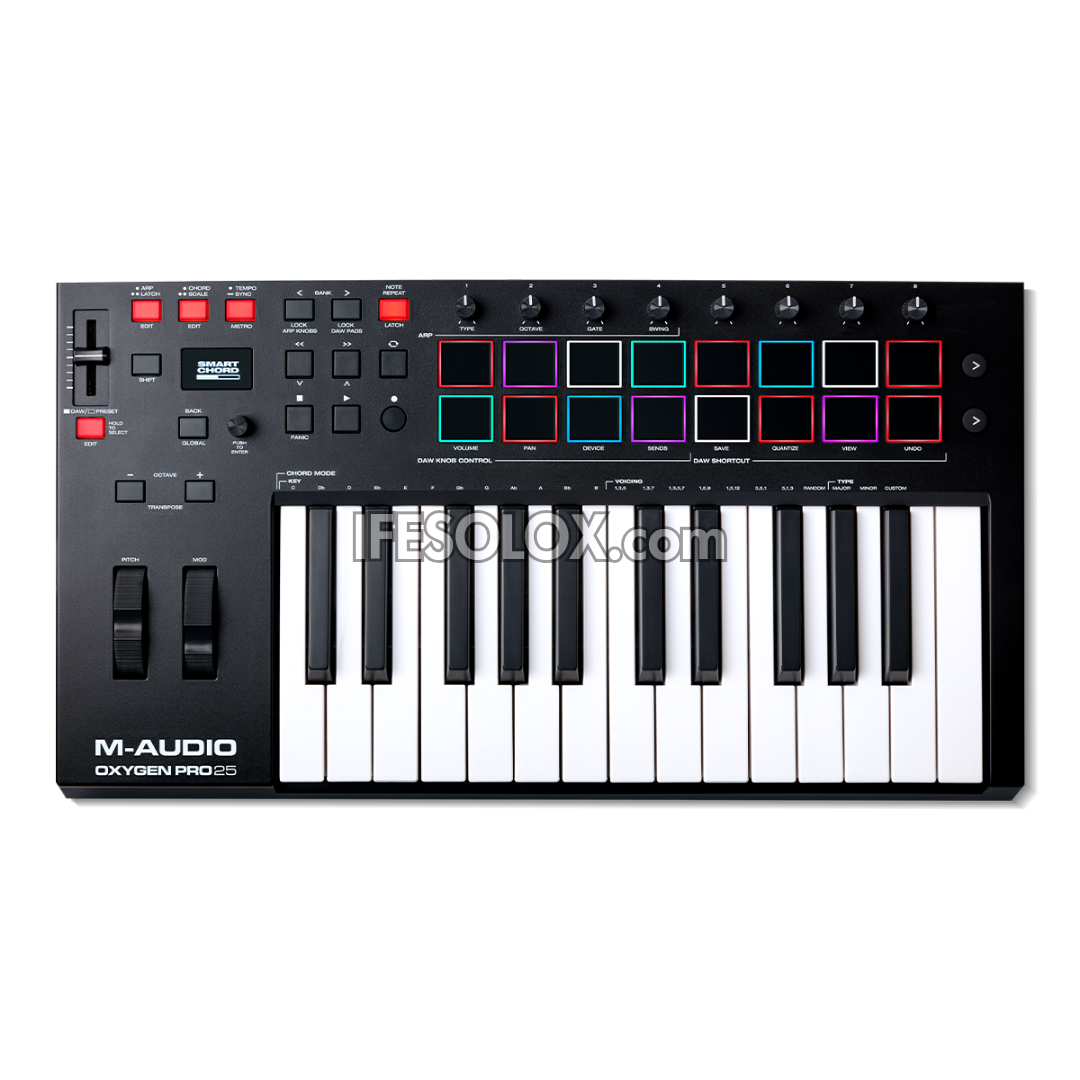 M-AUDIO Oxygen Pro 25 USB Powered MIDI Keyboard Controller with 25 Sensitive Keys - Brand New