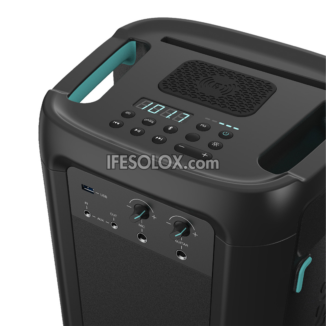 Hisense HP110 Party Rocker Speaker with Bluetooth, Aux, Mic & Guitar inputs, USB and FM - Brand New