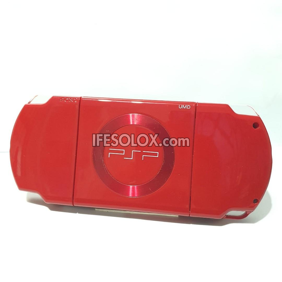 PlayStation Portable PSP 2000 series Slim Game Console with 16GB Memory Stick and 15 Games (Red) - Foreign Used