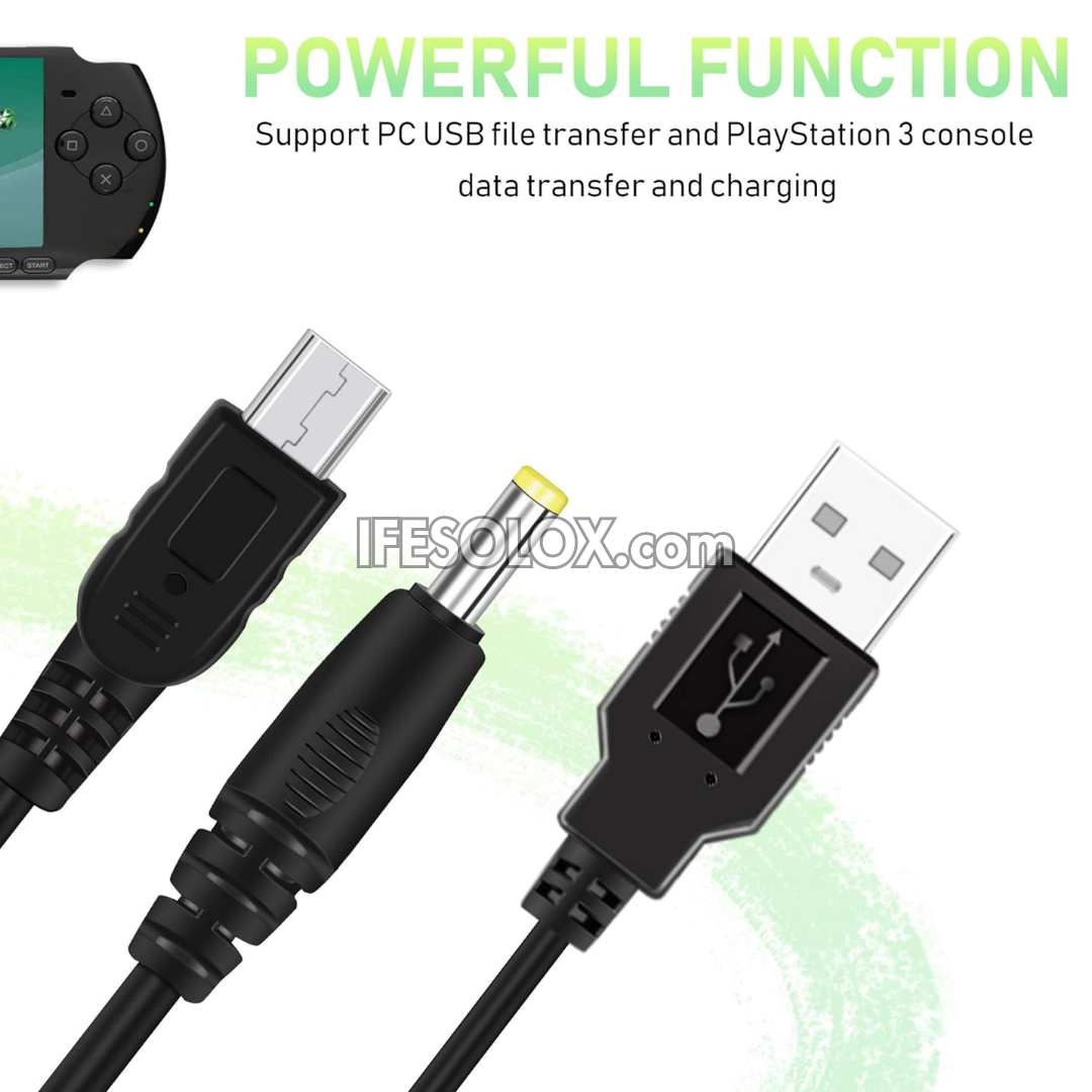 SLX 2-in-1 Portable USB Data Cable and Charging Cable for Sony PSP 1000, 2000, 3000 and PS3 Contollers