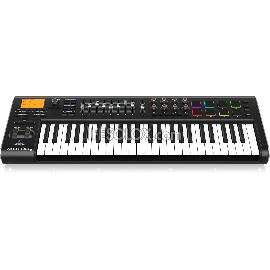 Behringer MOTOR 49 49-Key USB/MIDI Keyboard Controller with Motorized Faders and Touch-Sensitive Pads - Brand New