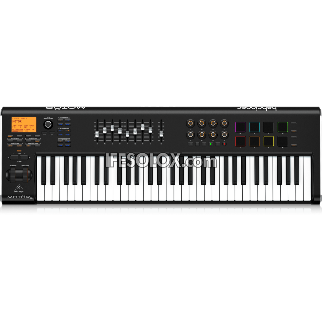 Behringer MOTOR 61 61-Key USB/MIDI Keyboard Controller with Motorized Faders and Touch-Sensitive Pads - Brand New
