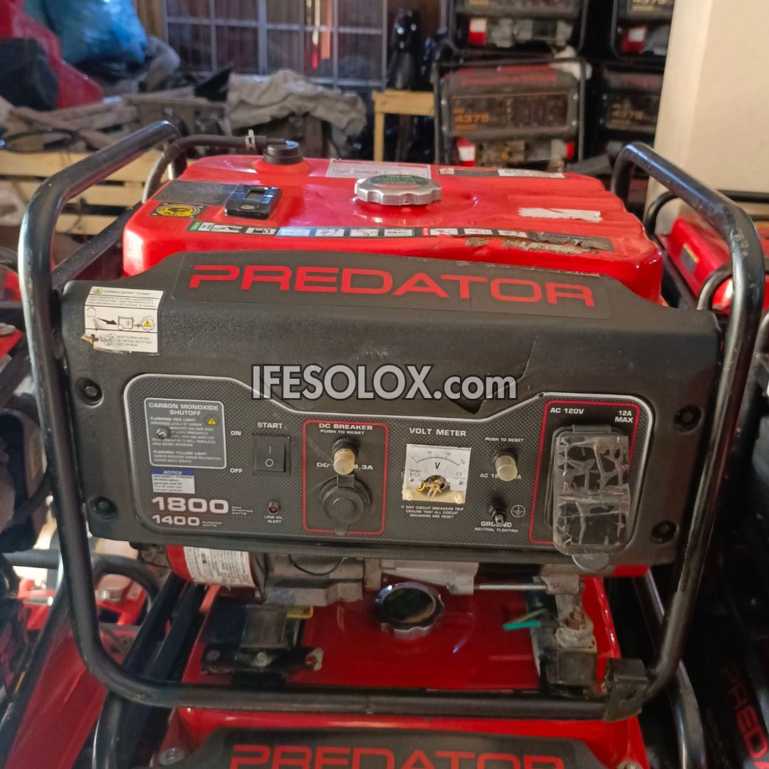 PREDATOR 1800 1.4KVA Manual Pure-Copper Petrol Generator - Foreign Used