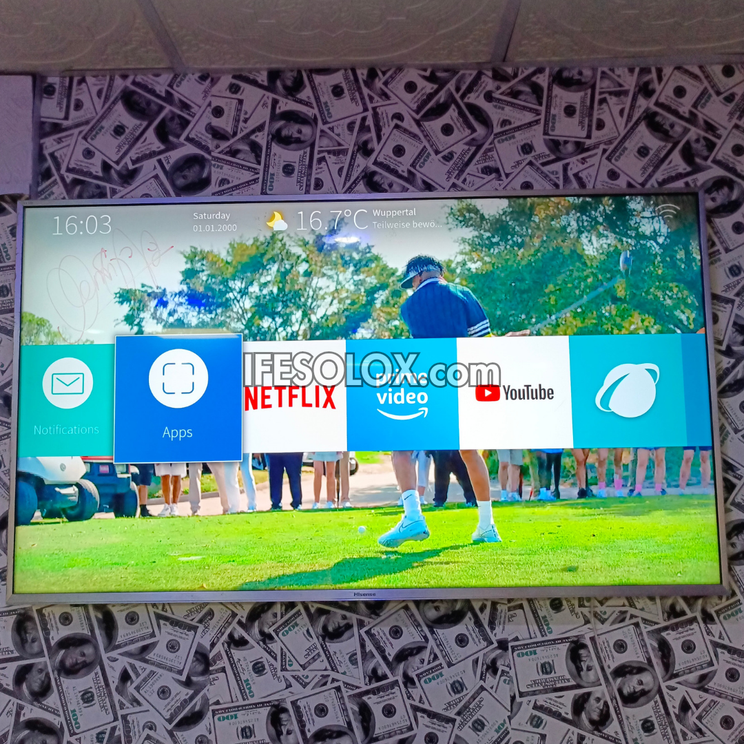 Hisense 55 Inch H55N6800 ULED Quantum Dot Smart 4K UHD ULED TV with Bluetooth, Miracast - Foreign Used