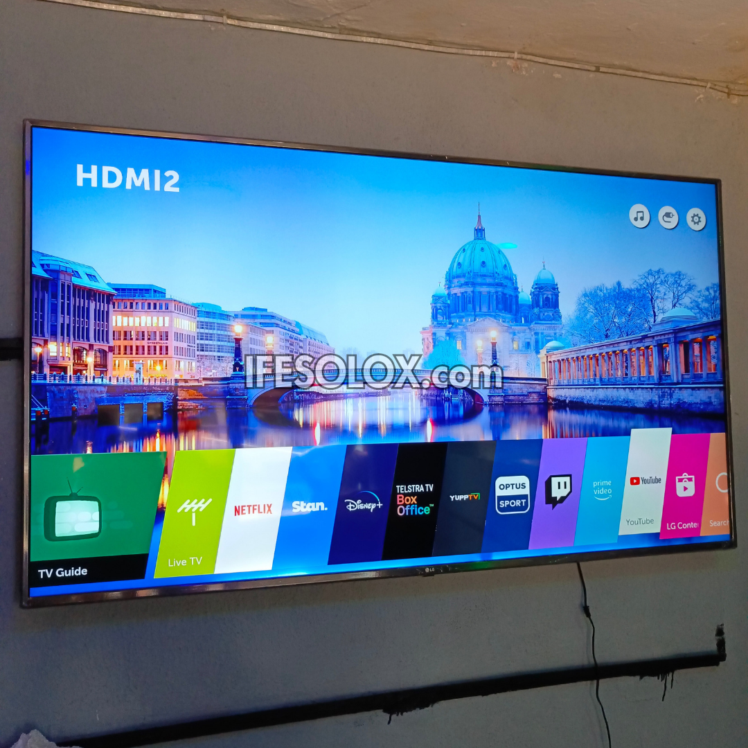 LG 70 Inch 70UK61 Series webOS 4.5 Smart AI Thinq 4K UHD HDR TV with Bluetooth, Miracast, AirPlay - UK Used