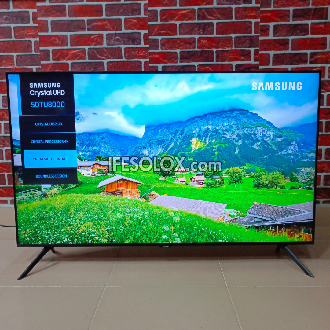 SAMSUNG 50 inch UE50TU8300 Premium Crystal UHD 4K Smart TV with Bluetooth, Miracast and AirPlay 2 support - UK Used
