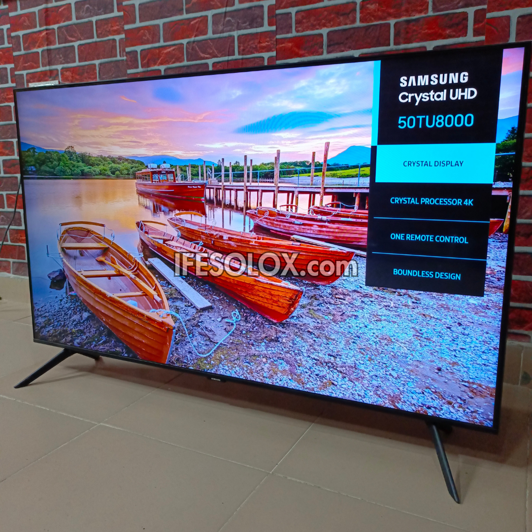 SAMSUNG 50 inch UE50TU8000 Series Premium Crystal UHD 4K Smart TV with Bluetooth, Miracast and AirPlay 2 support - UK Used