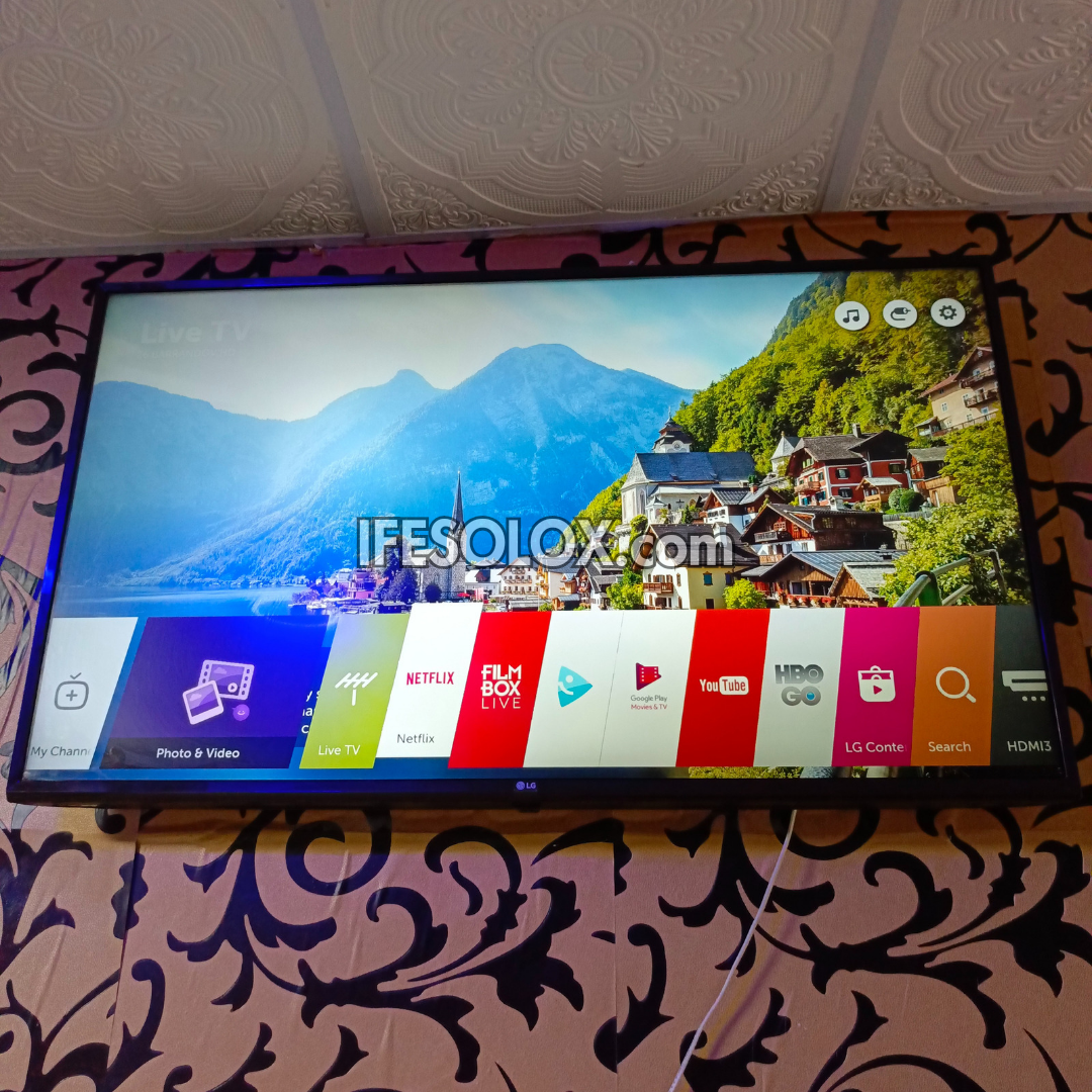 LG 49 Inch 49UJ63 Series webOS 3.5 Smart 4K UHD IPS LED TV with Built-in WiFi, Miracast - UK Used
