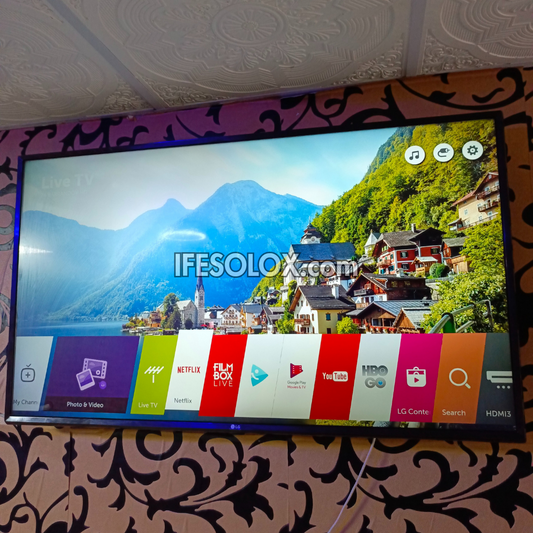 LG 49 Inch 49UJ63 Series webOS 3.5 Smart 4K UHD IPS LED TV with Built-in WiFi, Miracast - UK Used