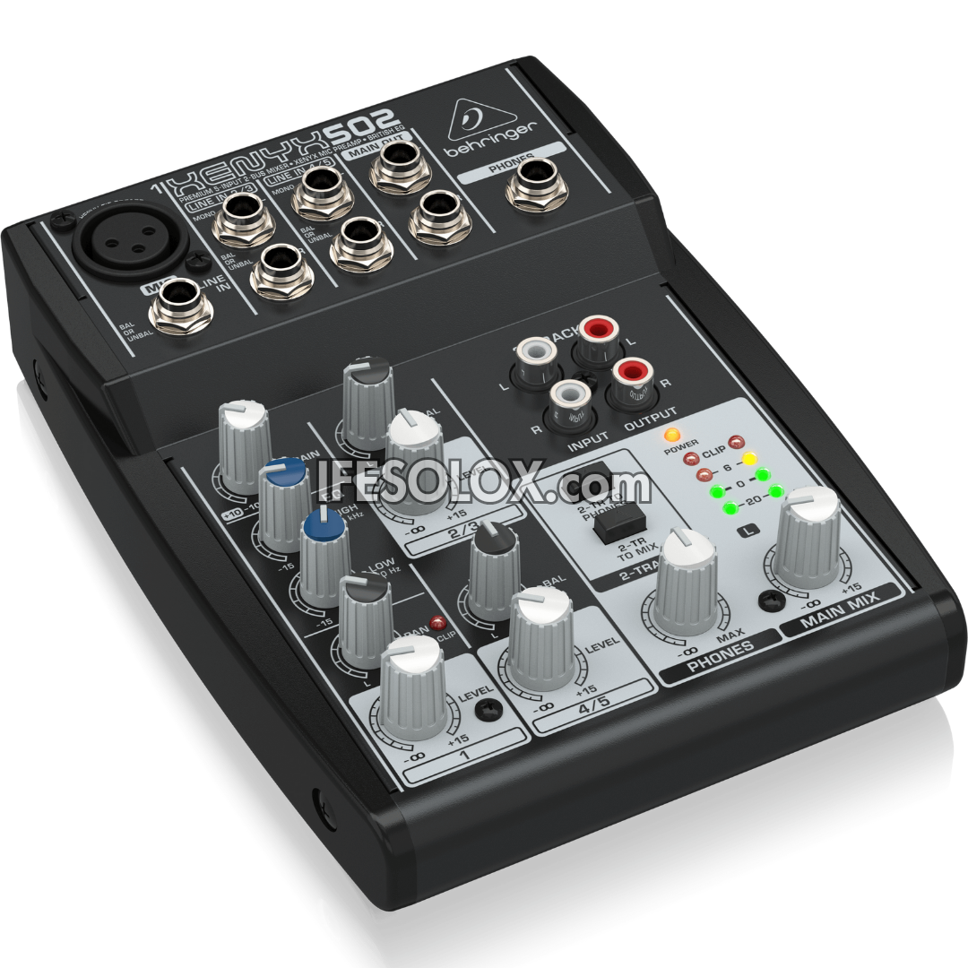 Behringer XENYX 502 Premium 5-Input 2-Bus Mixer with XENYX Mic Preamp and British EQ - Brand New