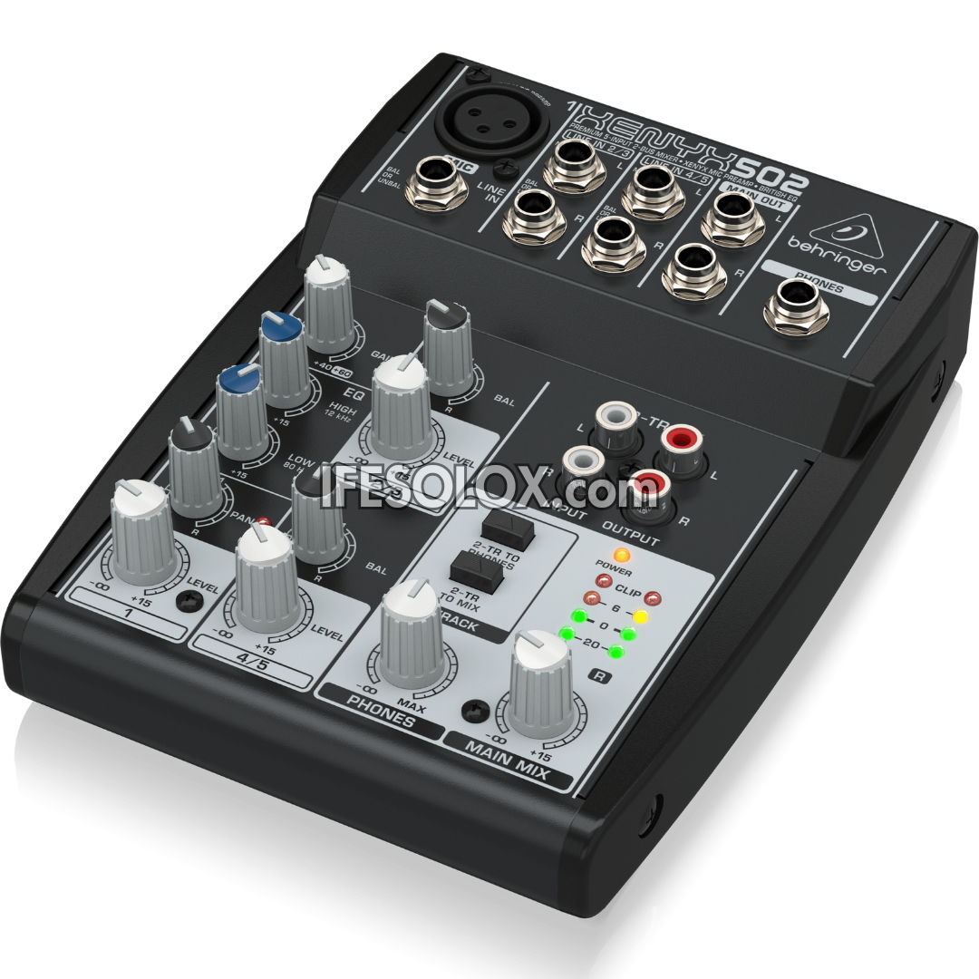 Behringer XENYX 502 Premium 5-Input 2-Bus Mixer with XENYX Mic Preamp and British EQ - Brand New