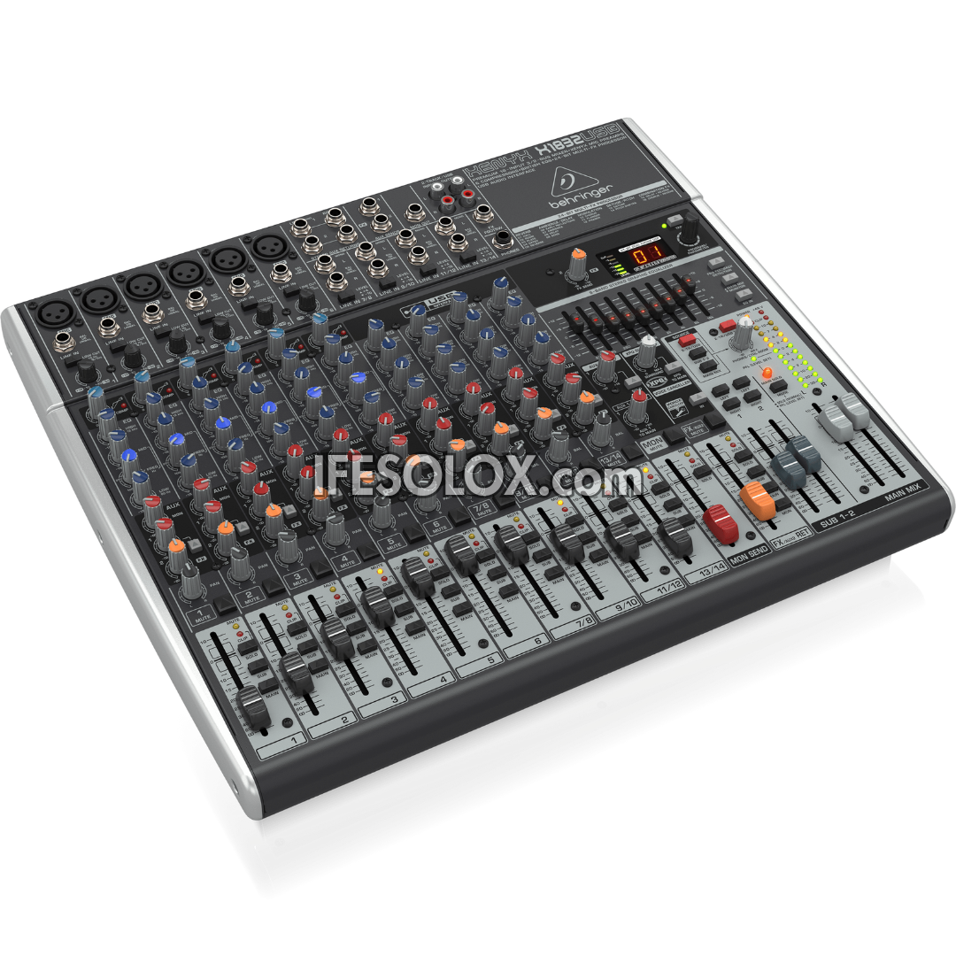 Behringer XENYX X1832USB 18-Input Mixer with XENYX Mic Preamps, Multi-FX Processors and USB Interface - Brand New