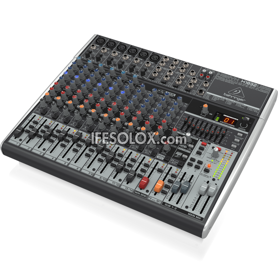 Behringer XENYX X1832USB 18-Input Mixer with XENYX Mic Preamps, Multi-FX Processors and USB Interface - Brand New