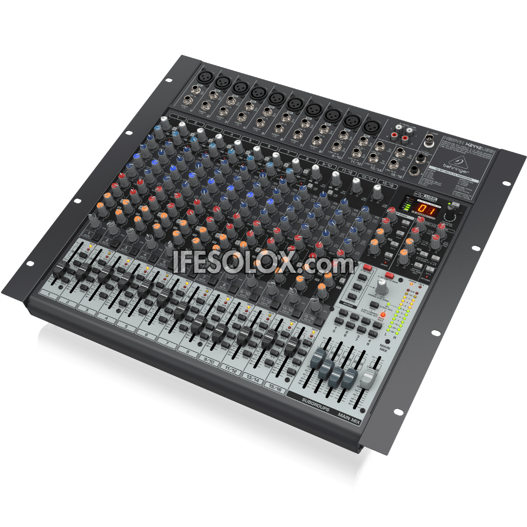 Behringer XENYX X2442USB 22-Input Mixer with XENYX Mic Preamps, Multi-FX Processors and USB Interface - Brand New