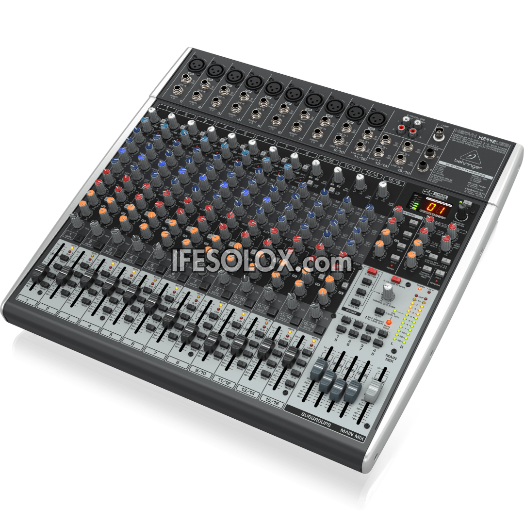 Behringer XENYX X2442USB 22-Input Mixer with XENYX Mic Preamps, Multi-FX Processors and USB Interface - Brand New