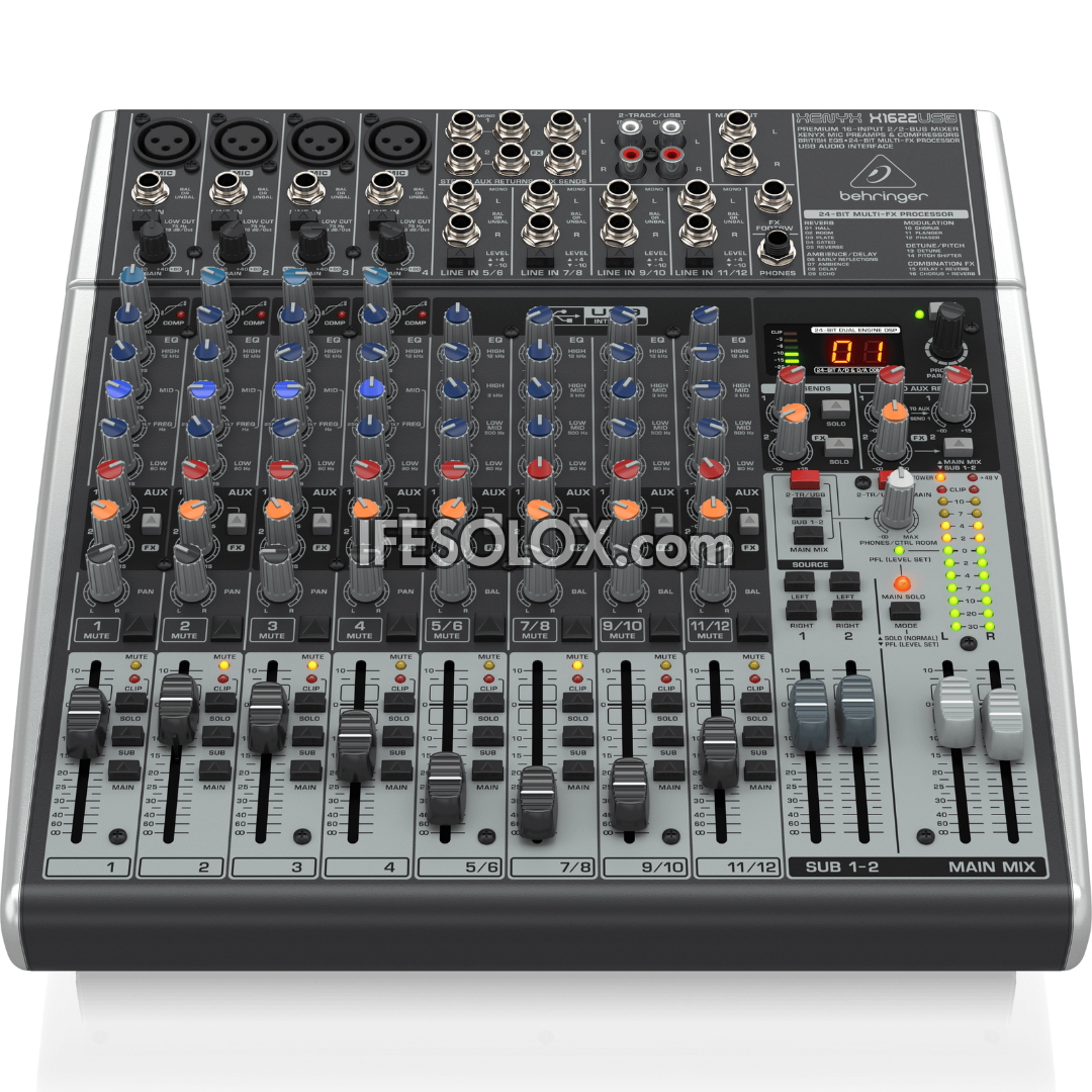 Behringer XENYX X1622USB 16-Input Mixer with XENYX Mic Preamps, Multi-FX Processors and USB Interface - Brand New