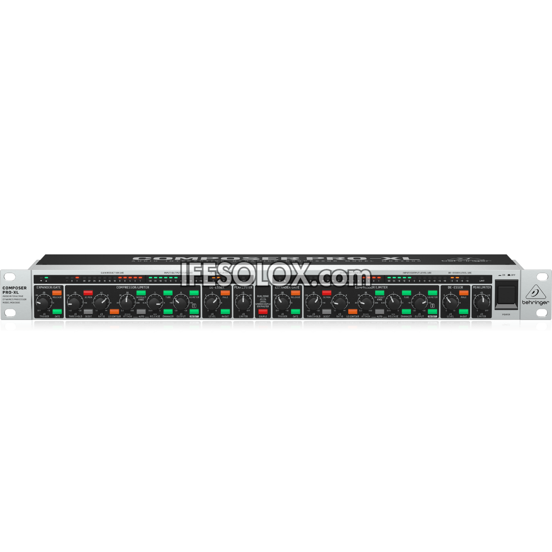Behringer MDX2600 2-Channel Composer PRO-XL Compressor with De-Esser, Enhancer and Tube Simulation - Brand New
