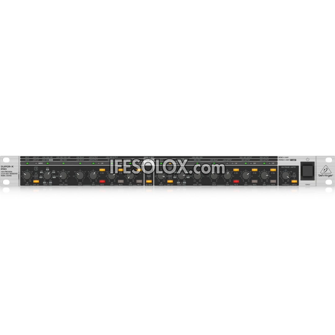 Behringer SUPER-X PRO CX3400 High-Precision Stereo 2-Way/ 3-Way/ Mono 4-Way Crossover with Limiters - Brand New