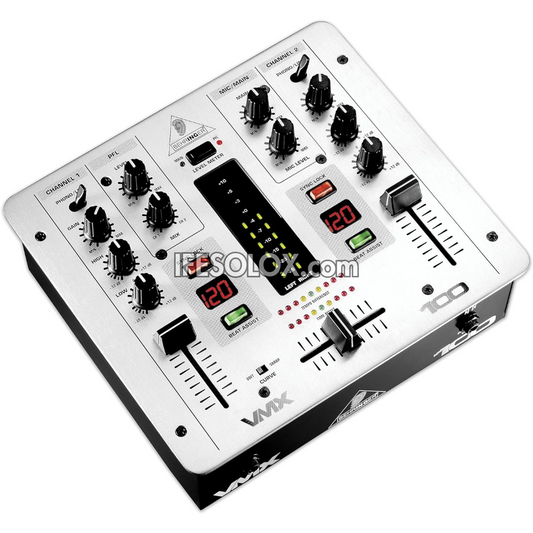 Behringer PRO MIXER VMX100 Professional 2-Channel DJ mixer with BPM Counter and VCA Control - Brand New