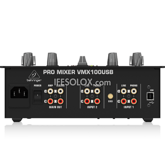 Behringer PRO MIXER VMX100USB Professional 2-Channel DJ Mixer with USB Audio Interface, BPM Counter and VCA Control - Brand New