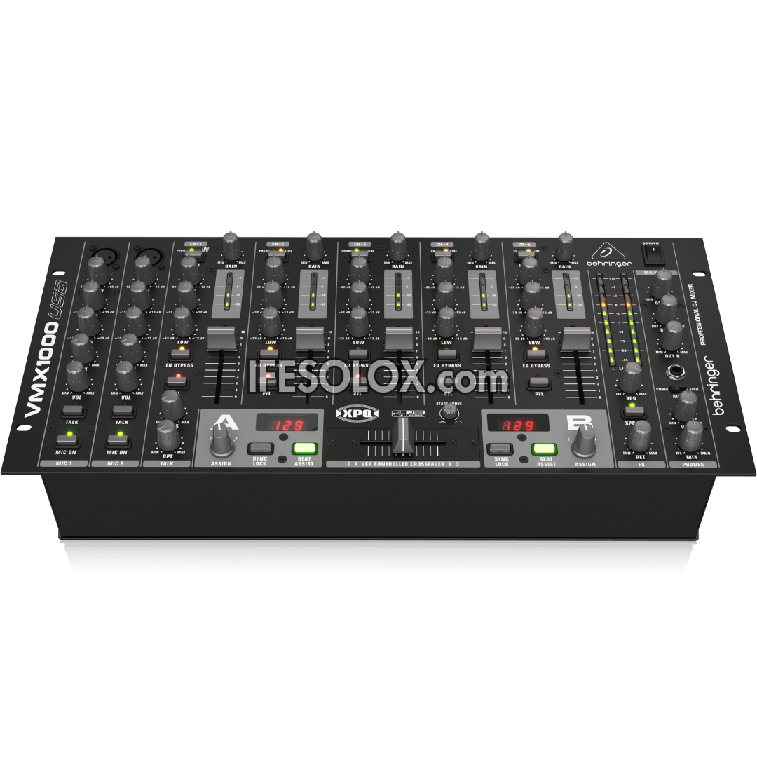 Behringer PRO MIXER VMX1000USB Professional 7-Channel DJ Mixer with USB Audio Interface, BPM Counter and VCA Control - Brand New