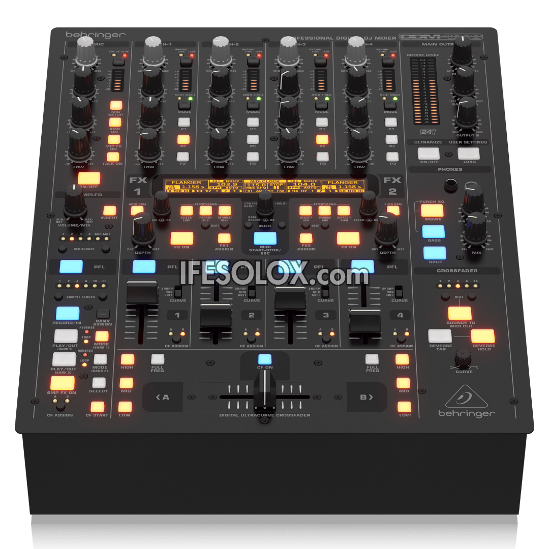 Behringer DDM4000 Professional 5-Channel Digital DJ Mixer with Sampler, Dual BPM Counter, FX Sections, MIDI - Brand New
