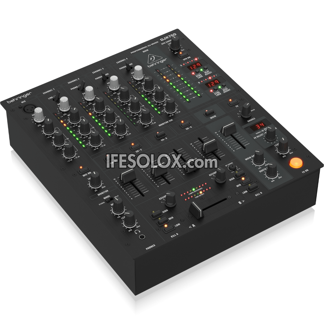 Behringer PRO MIXER DJX750 Professional 5-Channel DJ Mixer with Advanced Digital Effects and BPM Counter - Brand New