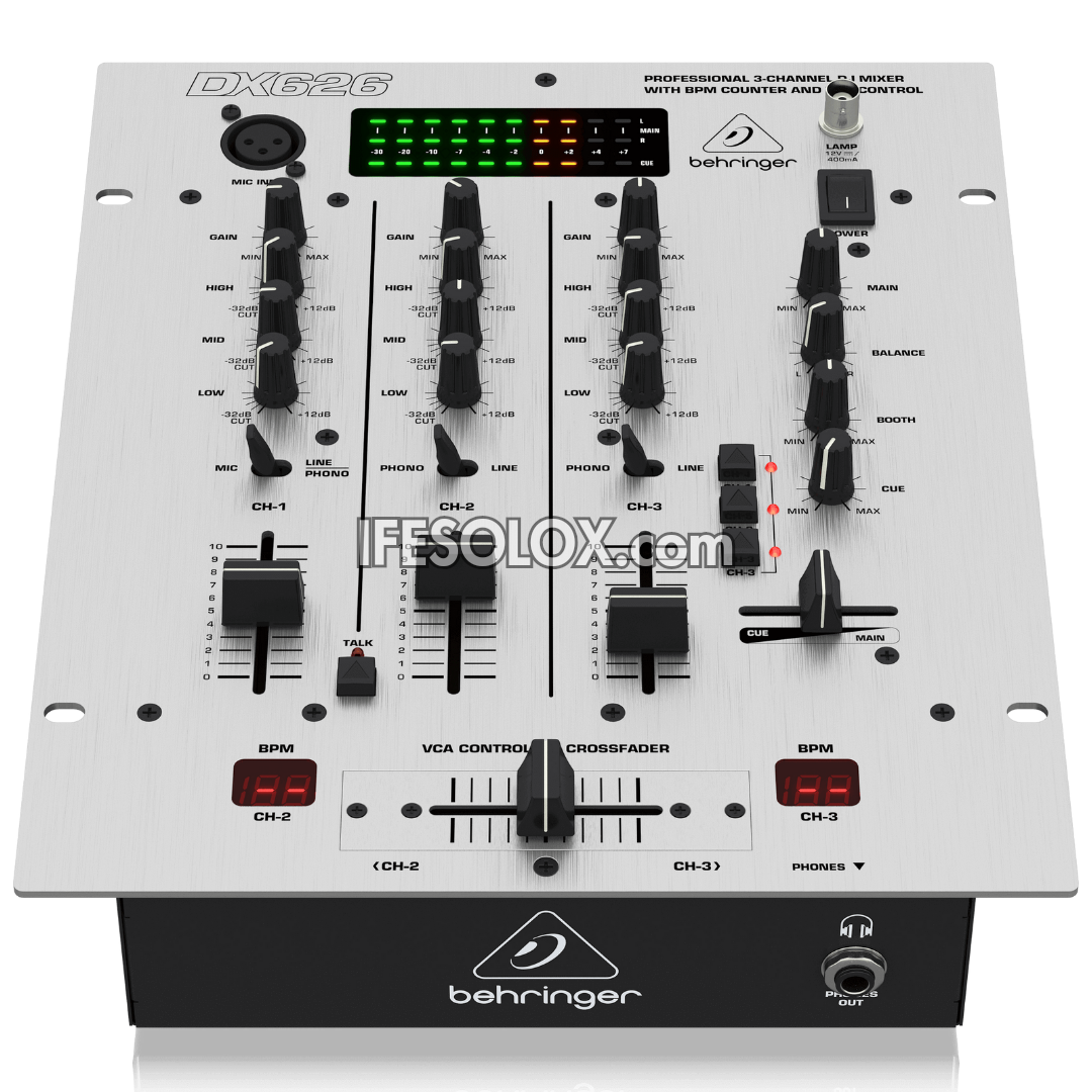 Behringer DX626 Professional 3-Channel DJ mixer with BPM Counter and VCA Control - Brand New