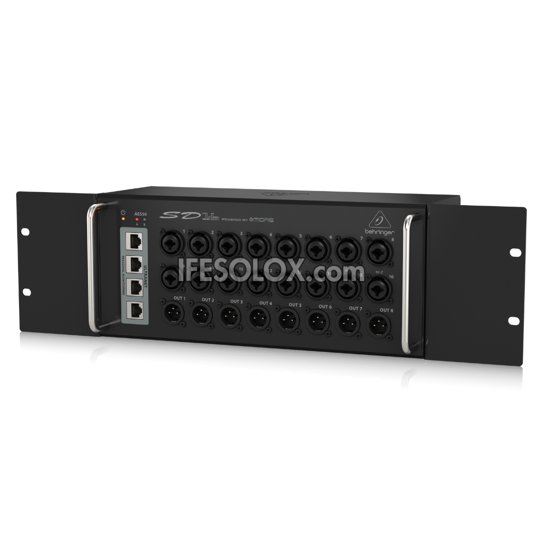 Behringer SD16 Digital Snake I/O Box with 16 Remote Controllable Midas Preamps, 8 Outputs - Brand New