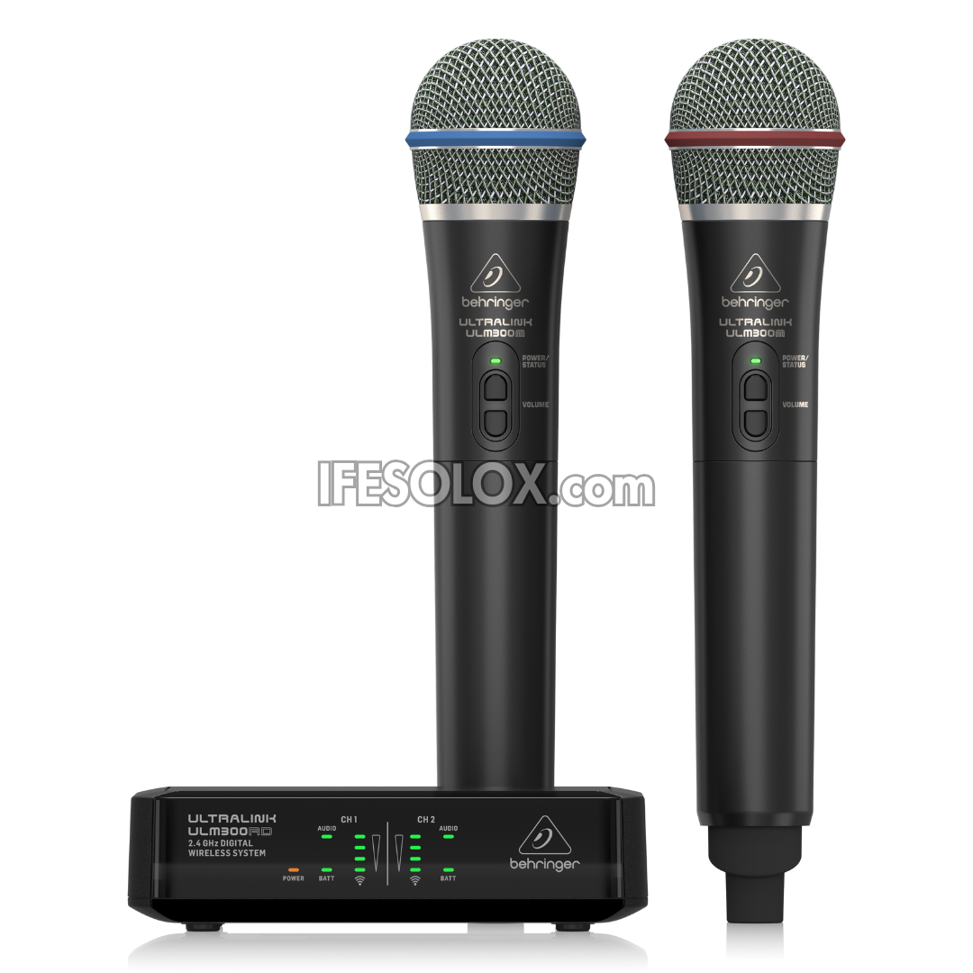 Behringer ULTRALINK ULM302MIC High Performance Dual (2-Way) Digital Wireless Dynamic Microphone - Brand New