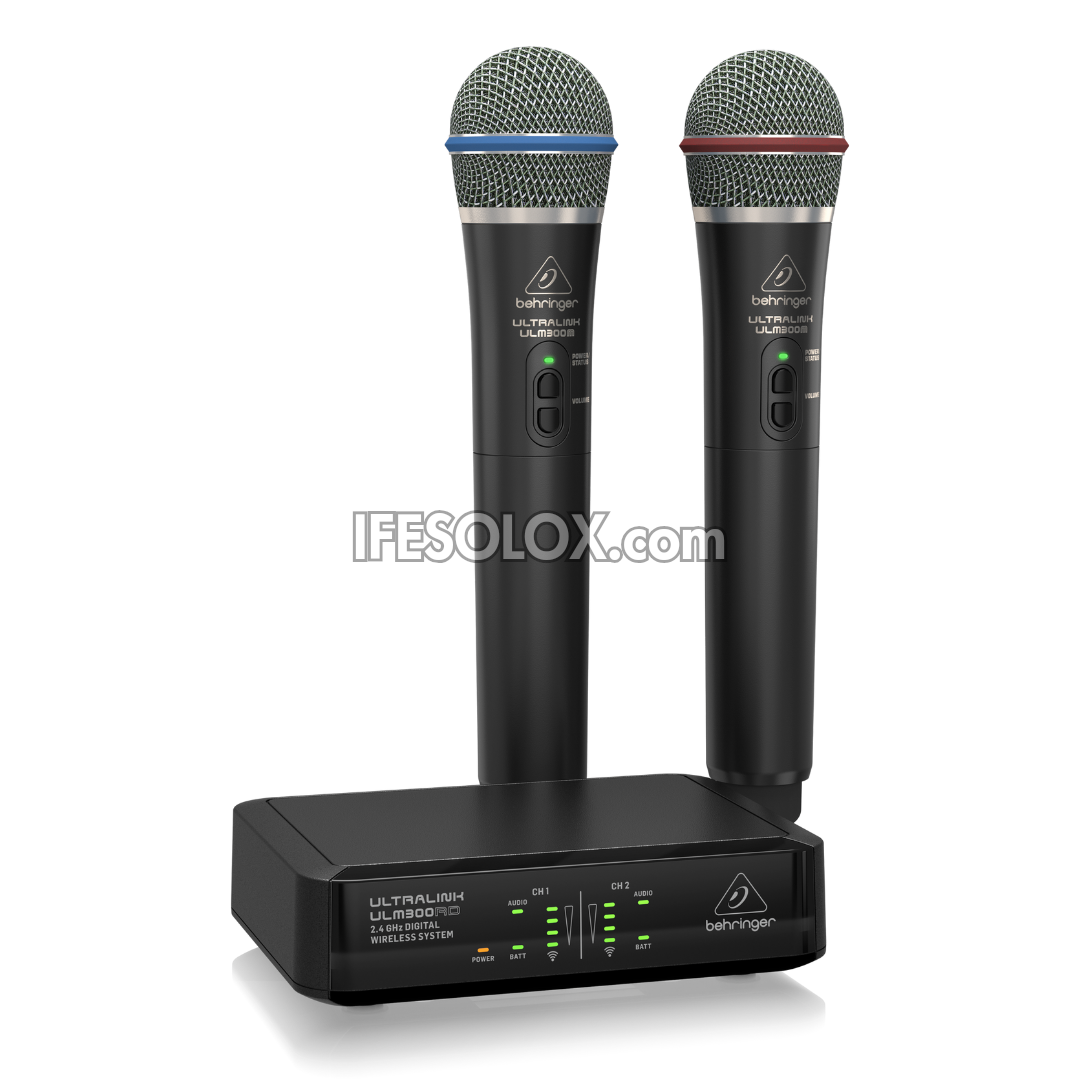 Behringer ULTRALINK ULM302MIC High Performance Dual (2-Way) Digital Wireless Dynamic Microphone - Brand New