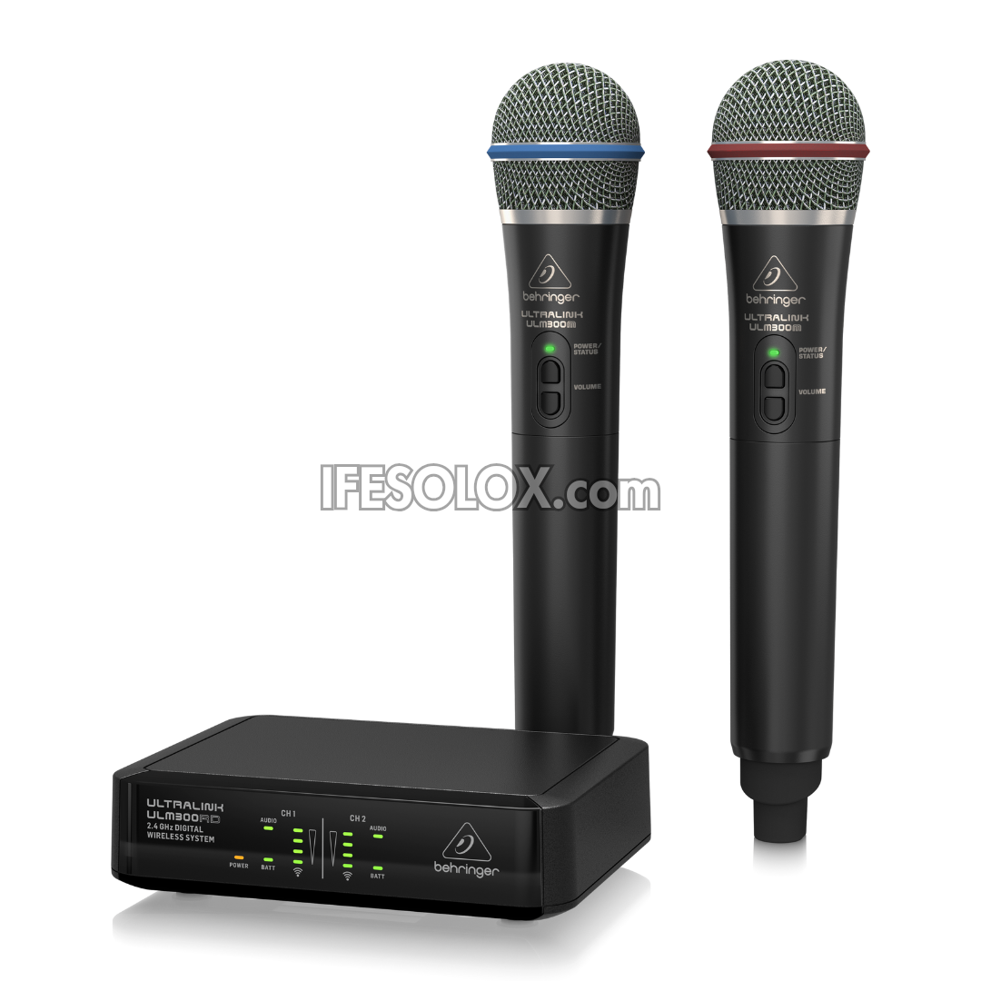Behringer ULTRALINK ULM302MIC High Performance Dual (2-Way) Digital Wireless Dynamic Microphone - Brand New