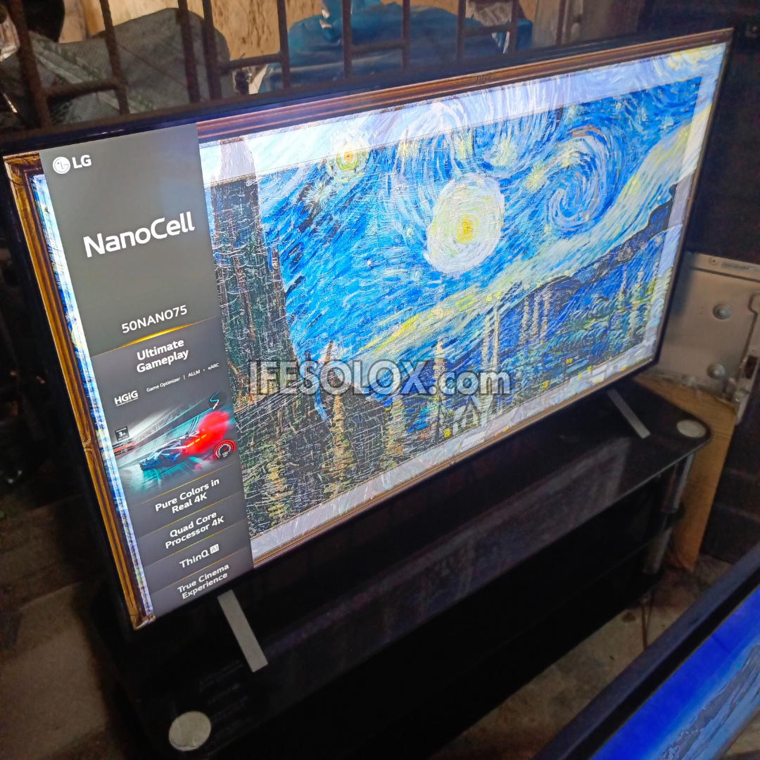 LG 50 inch NANO75 webOS Smart True 4K UHD HDR10 NanoCell TV (WiFi, Bluetooth, AirPlay) - Foreign Used