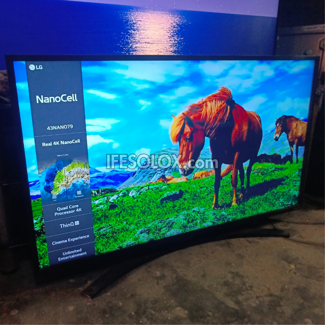 LG 43 inch NANO79 AI Thinq webOS Smart True 4K UHD NanoCell TV (Bluetooth, WiFi, AirPlay 2)- Foreign Used