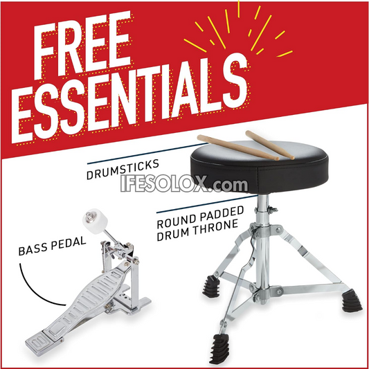 Premium 3-Piece Student Beginner Drum Kit for Children/Kids (Blue) - Brand New