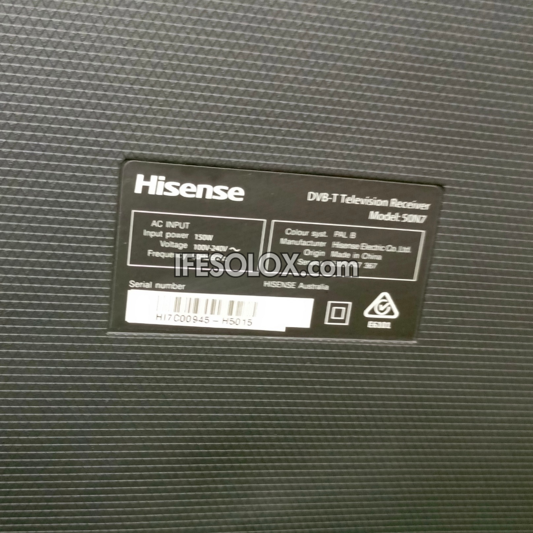 Hisense 50 Inch 50N7 ULED Quantum Dot Smart 4K UHD ULED TV with Bluetooth, Miracast - Foreign Used